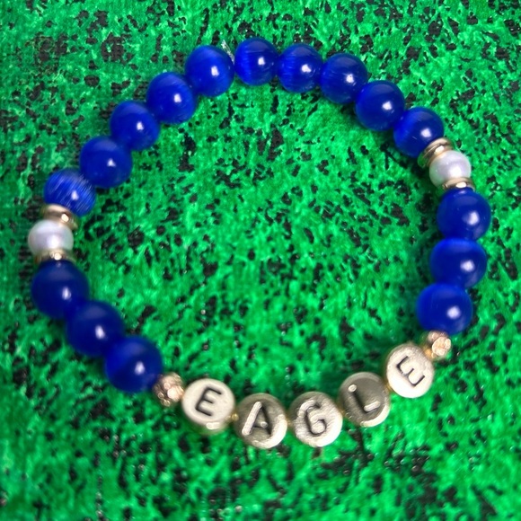 Auburn Tigers Beaded Game Day Bracelet Stack Blue & Orange Team War Dam Eagle - Picture 7 of 12